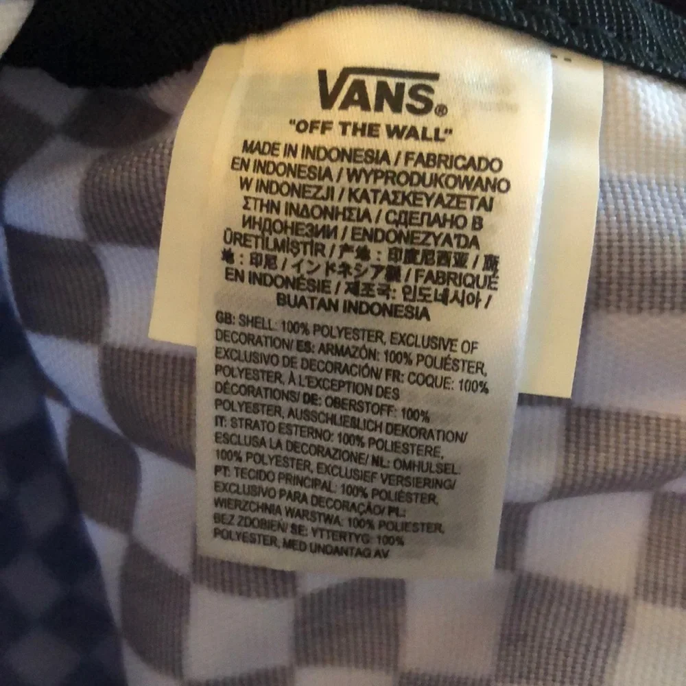 Vans Got This Mini Nylon Backpack Black & White Checkered Print NWT